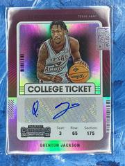 Quenton Jackson #CT-QJA Basketball Cards 2022 Panini Chronicles Draft Picks Contenders College Ticket Autograph Prices