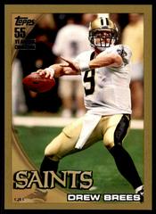 Drew Brees [Gold] #100 Football Cards 2010 Topps Prices