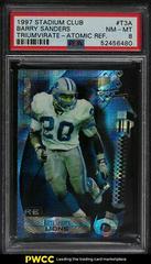 Barry Sanders [Atomic Refractor] #T3a Football Cards 1997 Stadium Club Triumvirate Prices
