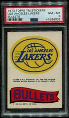 Los Angeles Lakers Bullets Basketball Cards 1973 Topps Team Stickers Prices