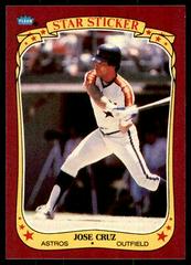 Jose Cruz Baseball Cards 1986 Fleer Star Stickers Prices