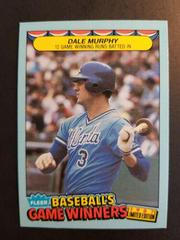 Dale Murphy Baseball Cards 1987 Fleer Game Winners Prices