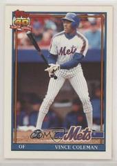 Vince Coleman #23T Baseball Cards 1991 Topps Traded Prices