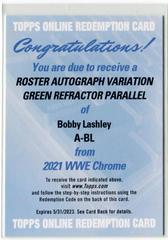 Bobby Lashley [Green Refractor] Wrestling Cards 2021 Topps Chrome WWE Autographs Prices