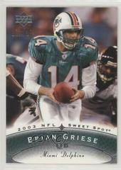 Brian Griese #15 Football Cards 2003 Upper Deck Sweet Spot Prices
