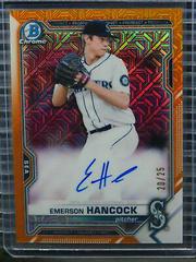 Emerson Hancock [Orange Refractor] #BMA-EH Baseball Cards 2021 Bowman Chrome Mega Box Mojo Autographs Prices