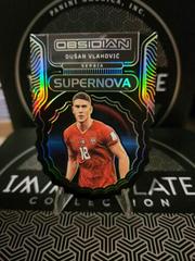 Dusan Vlahovic [Yellow] #12 Soccer Cards 2022 Panini Obsidian Supernova Prices
