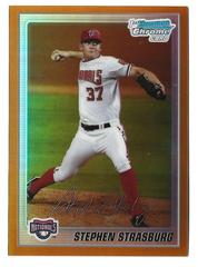 Stephen Strasburg [Orange Refractor] #BCP1 Baseball Cards 2010 Bowman Chrome Prospects Prices