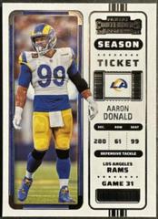 Aaron Donald #50 Football Cards 2022 Panini Contenders Prices