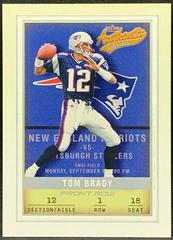 Tom Brady [Front Row] Football Cards 2002 Fleer Authentix Prices