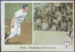 1958 6th Batting [Title for Ted] #62 Baseball Cards 1959 Fleer Ted Williams Prices
