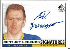 Red Berenson #CL-RB Hockey Cards 2020 SP Signature Edition Legends Century Prices