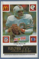 Dan Marino [Black] #13 Football Cards 1986 McDonald's Dolphins Prices