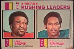 L.Brown, O.J.Simpson [Rushing Leaders] Football Cards 1973 Topps Prices