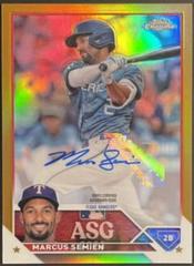 Marcus Semien [Gold] #ASGA-MSE Baseball Cards 2023 Topps Chrome Update All Star Game Autographs Prices