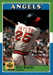 Don Baylor #2 Baseball Cards 2001 Upper Deck Decade 1970's Prices