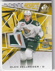 Olen Zellweger [Gold Patch] #27 Hockey Cards 2021 SP Game Used CHL Prices