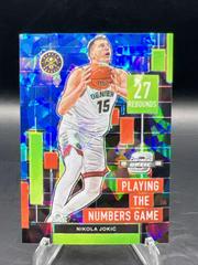 Nikola Jokic [Blue Cracked Ice] #25 Basketball Cards 2022 Panini Contenders Optic Playing the Numbers Game Prices