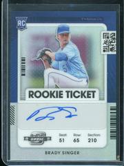 Brady Singer [Optic Autograph] #120 Baseball Cards 2021 Panini Contenders Prices