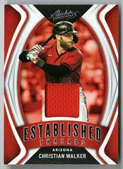 Christian Walker [Retail] Baseball Cards 2022 Panini Absolute Established Threads Prices