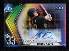 Henry Davis [Autograph] #BTP-33 Baseball Cards 2022 Bowman Scouts' Top 100 Prices