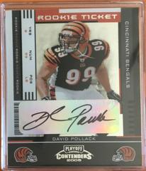 David Pollack [Preview Ticket Autograph Green] #131 Football Cards 2005 Playoff Contenders Prices