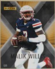 Malik Willis [Black Black] #MXP-38 Football Cards 2022 Wild Card Matte X Plode Prices