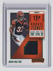 Mark Walton #RTS-31 Football Cards 2018 Panini Contenders Rookie Ticket Swatches Prices