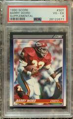 Barry Word #30T Football Cards 1990 Panini Score Supplemental Prices