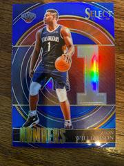 Zion Williamson [Blue Prizm] Basketball Cards 2021 Panini Select Numbers Prices