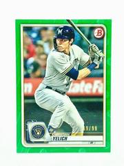 Christian Yelich [Green] #100 Baseball Cards 2020 Bowman Prices