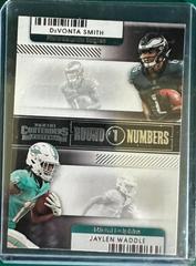 DeVonta Smith / Jaylen Waddle Football Cards 2021 Panini Contenders Round Numbers Dual Prices