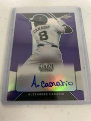 Alexander Canario [Purple] Baseball Cards 2018 Leaf Metal Draft Autograph Prices