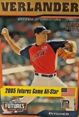 Justin Verlander [Gold] #UH220 Baseball Cards 2005 Topps Updates & Highlights Prices