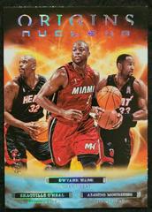 Alonzo Mourning, Shaquille O'Neal , Dwyane Wade [Turquoise] #24 Basketball Cards 2022 Panini Origins Nucleus Prices