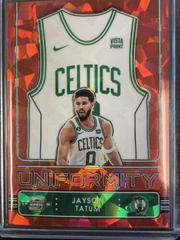 Jayson Tatum [Red Cracked Ice] #4 Basketball Cards 2022 Panini Contenders Optic Uniformity Prices