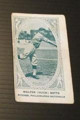 Walter Huck Betts Baseball Cards 1922 E120 American Caramel Prices