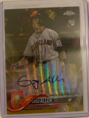 Greg Allen [Gold Wave Refractor] Baseball Cards 2018 Topps Chrome Rookie Autograph Prices