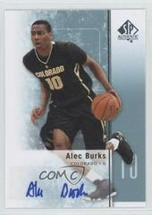 Alec Burks Autograph Basketball Cards 2011 SP Authentic Prices