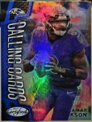 Lamar Jackson [Blue] #CALL-12 Football Cards 2023 Panini Certified Calling Prices