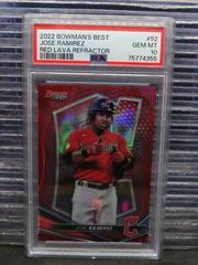 Jose Ramirez [Red Lava] #52 Baseball Cards 2022 Bowman's Best Prices