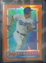 Corey Seager [Orange Refractor] #25 Baseball Cards 2017 Topps Finest Prices