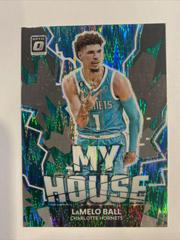 LaMelo Ball [Green Shock] #16 Basketball Cards 2022 Panini Donruss Optic My House Prices