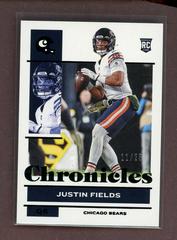 Justin Fields [Black] Football Cards 2021 Panini Chronicles Prices
