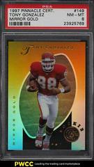 Tony Gonzalez [Mirror Gold] #149 Football Cards 1997 Pinnacle Certified Prices