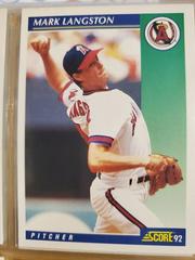Mark Langston #12 Baseball Cards 1992 Score Prices