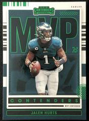 Jalen Hurts [green] Football Cards 2021 Panini MVP Contenders Prices