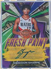 Shaedon Sharpe [Ruby] #FP-SSP Basketball Cards 2022 Panini Court Kings Fresh Paint Autographs Prices