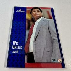 Wes Unseld [3-D Wrapper Redemption] #209 Basketball Cards 1991 Fleer Prices