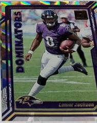 Lamar Jackson Football Cards 2023 Panini Donruss Dominators Prices